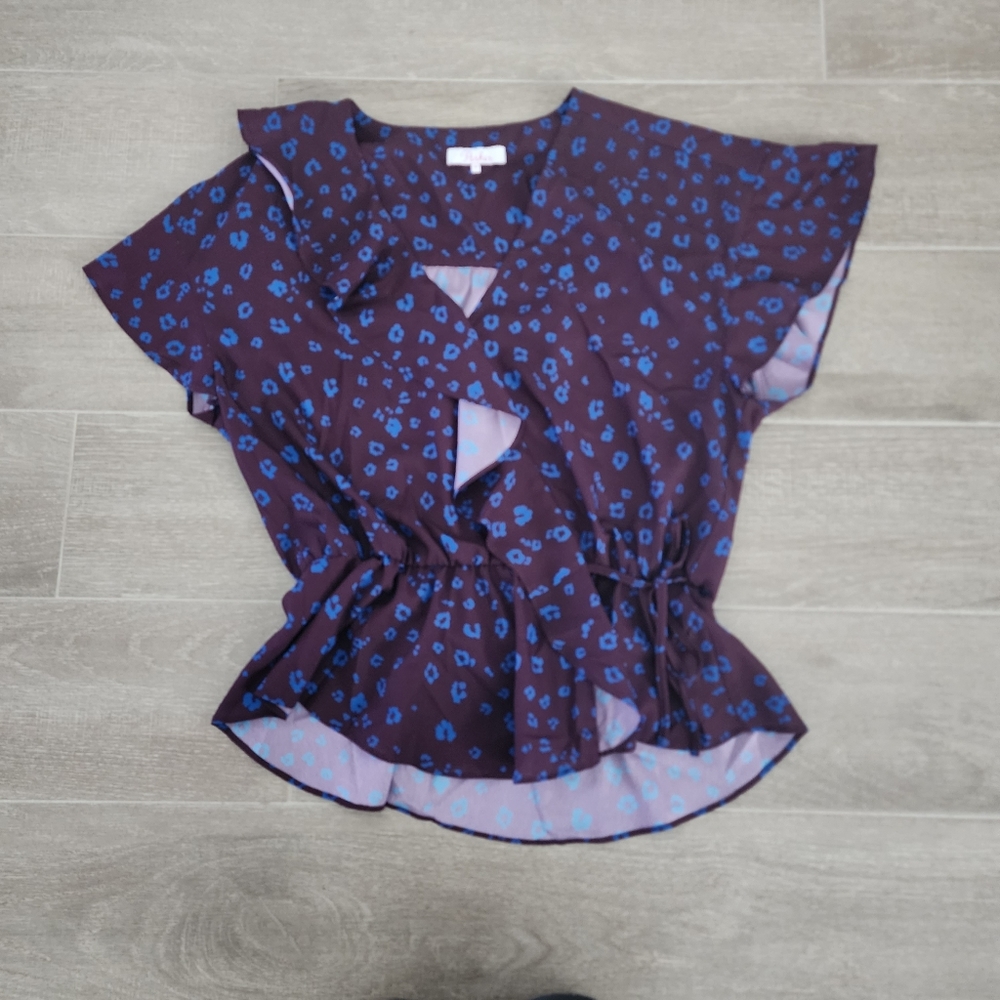 Parker Faux Wrap Ruffle Top